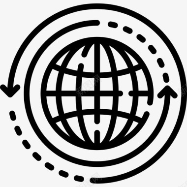 全球全球物流4线性图标图标