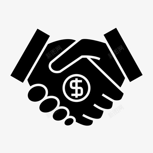 协议合同握手图标svg_新图网 https://ixintu.com 协议 合作 合同 团队合作 握手 财务