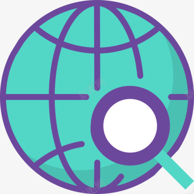 全球网络和搜索引擎优化4平面图标图标
