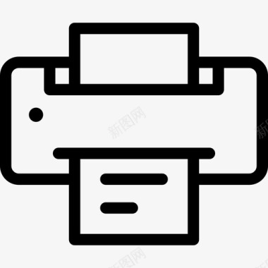 打印机其他元件线性图标图标