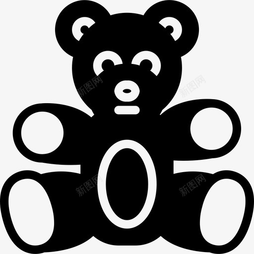 泰迪熊玩具15填充图标svg_新图网 https://ixintu.com 填充 泰迪熊 玩具15