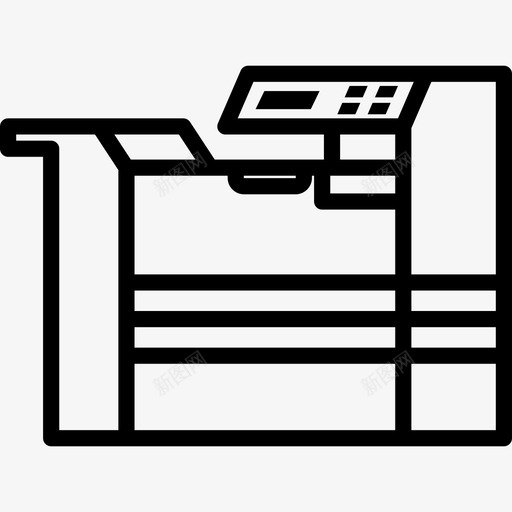 影印机办公材料直线型图标svg_新图网 https://ixintu.com 办公材料 影印机 直线型