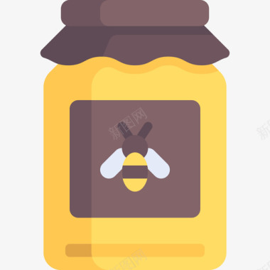 蜂蜜农业6平坦图标图标