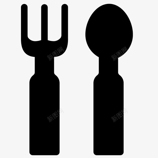 勺子和叉子早餐吃图标svg_新图网 https://ixintu.com 勺子和叉子 吃 早餐 酒店 餐厅
