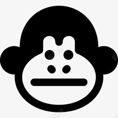 猴子动物24填充物图标图标