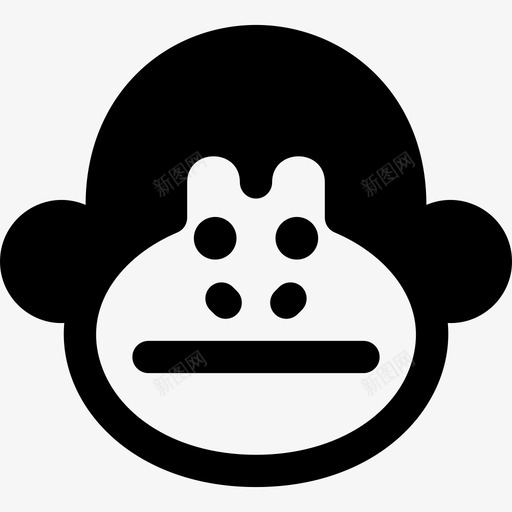 猴子动物24填充物图标svg_新图网 https://ixintu.com 动物24 填充物 猴子
