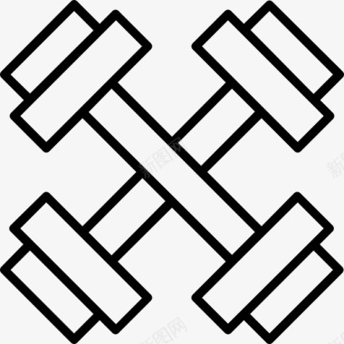 哑铃健身18直线型图标图标