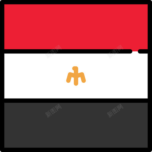 埃及国旗收藏3方形图标svg_新图网 https://ixintu.com 国旗收藏3 埃及 方形