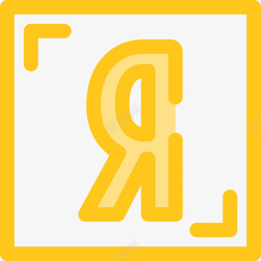 Yandex社交媒体21黄色图标图标