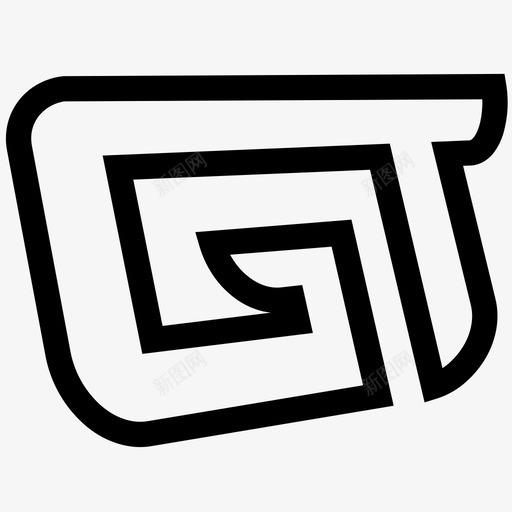 GTsvg_新图网 https://ixintu.com GT 单色 线性 扁平 简约