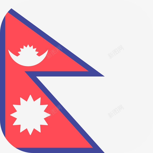 尼泊尔国际旗帜3圆形广场图标svg_新图网 https://ixintu.com 国际旗帜3 圆形广场 尼泊尔