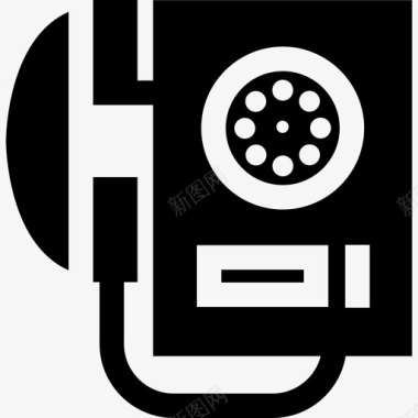 电话复古电子充满图标图标