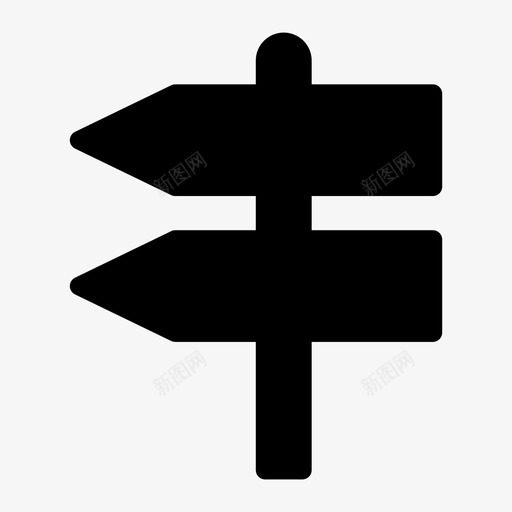 方向板指针图标svg_新图网 https://ixintu.com 假日标志图标 指针 方向 板 标志 标杆 道路
