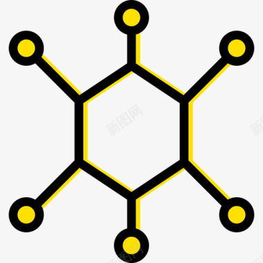 分子科学18黄色图标图标