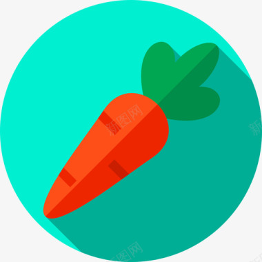 胡萝卜天然10扁平图标图标