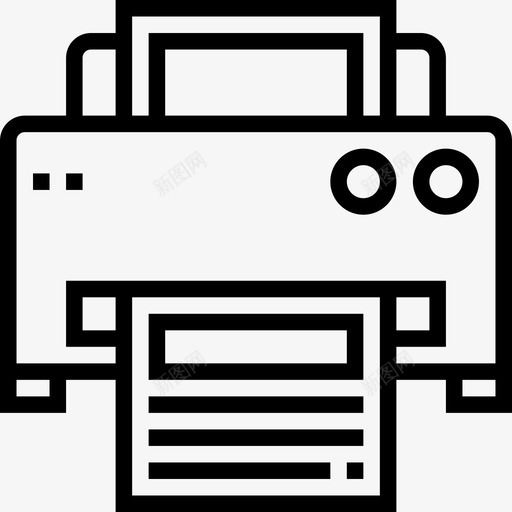 线性打印机多媒体和通信图标svg_新图网 https://ixintu.com 多媒体和通信 线性打印机