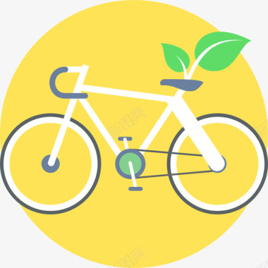 自行车生态40平板图标图标