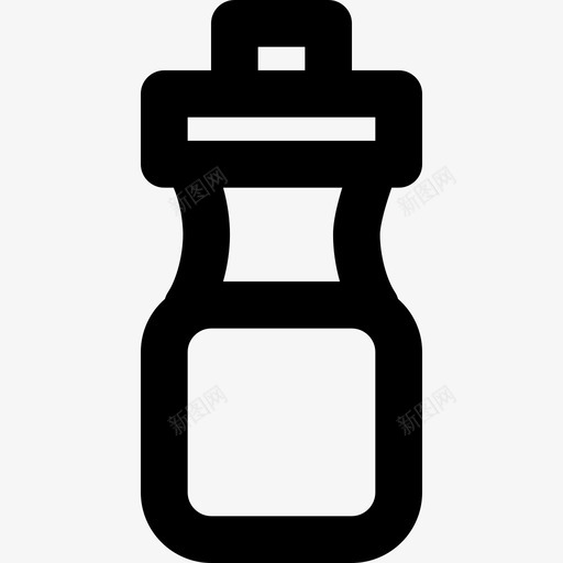 瓶子健身9轮廓图标svg_新图网 https://ixintu.com 健身9 瓶子 轮廓