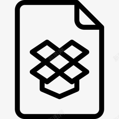 Dropbox文件10线性图标图标