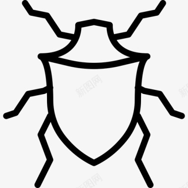 甲虫昆虫2线状图标图标