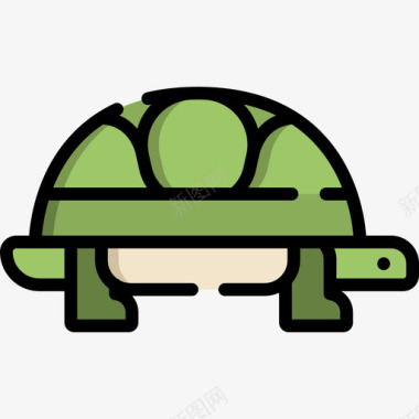 海龟动物29线形颜色图标图标
