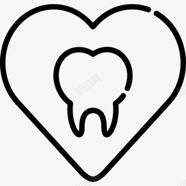牙齿牙齿护理8线性图标图标