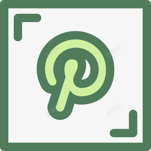 PinterestSocialMedia19Green图标svg_新图网 https://ixintu.com Green Pinterest SocialMedia19