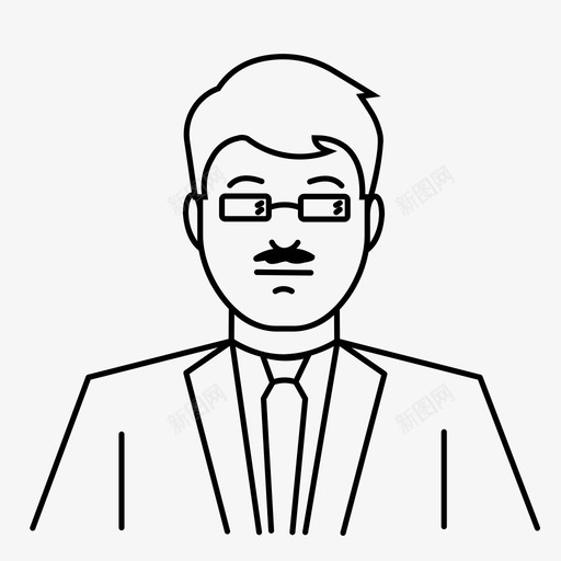 商人服装眼镜图标svg_新图网 https://ixintu.com 丈夫 商人 服装 眼镜 网络 聪明