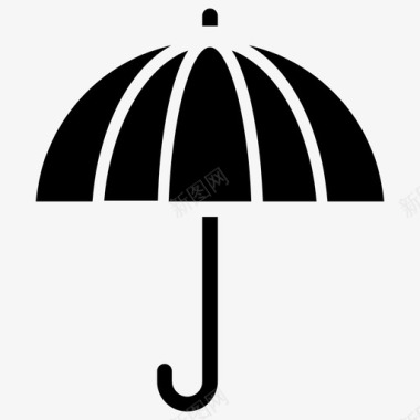 伞开伞防雨图标图标
