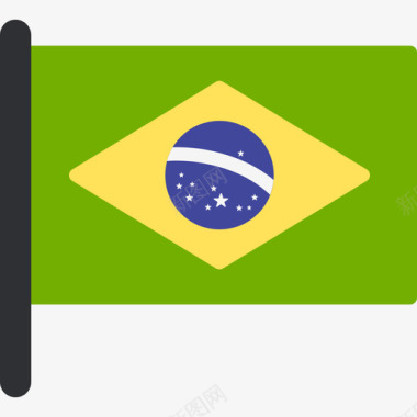 巴西国际国旗5桅杆图标图标
