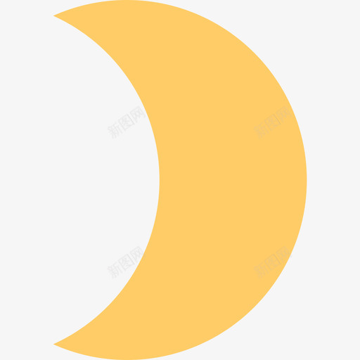 月亮64号天气平的图标svg_新图网 https://ixintu.com 64号天气 平的 月亮