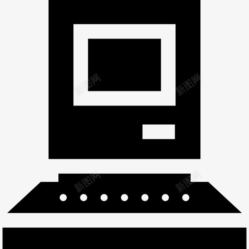 计算机复古电子填充图标svg_新图网 https://ixintu.com 填充 复古电子 计算机