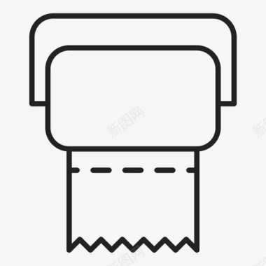 卫生纸浴室清洁图标图标