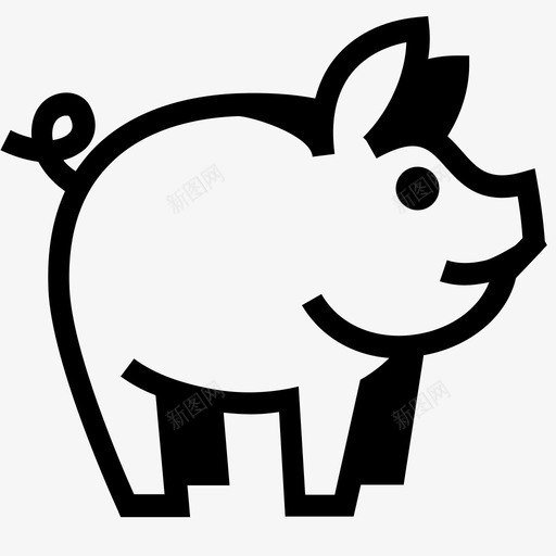 猪动物家猪图标svg_新图网 https://ixintu.com 动物 家猪 猪 猪图标