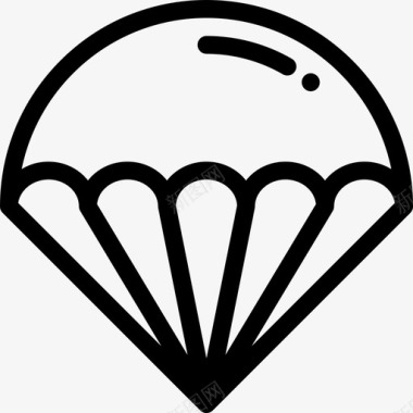 降落伞运动型45直线型图标图标
