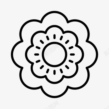 花植物学花匠图标图标