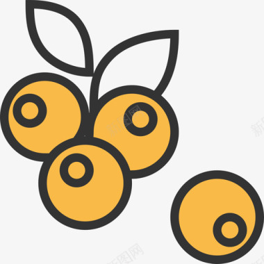 橄榄水果黄影子图标图标