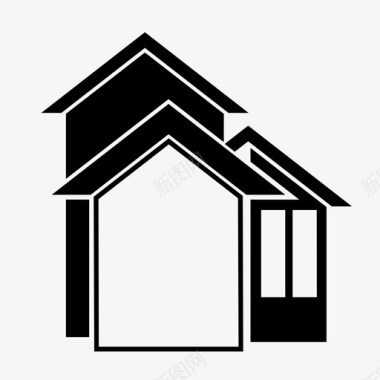 房屋建筑物商业图标图标