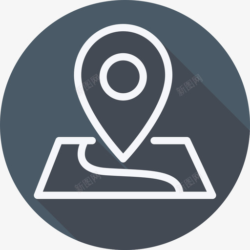 地图地图定位和导航平面圆形图标svg_新图网 https://ixintu.com 地图 地图定位和导航 平面圆形