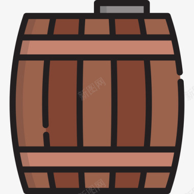 桶农场6线性颜色图标图标