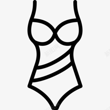 泳装女装4件直线型图标图标