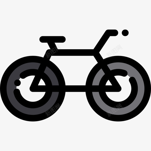 自行车野营25线性颜色图标svg_新图网 https://ixintu.com 线性颜色 自行车 野营25