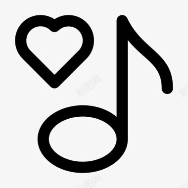 音乐爱情音符图标图标