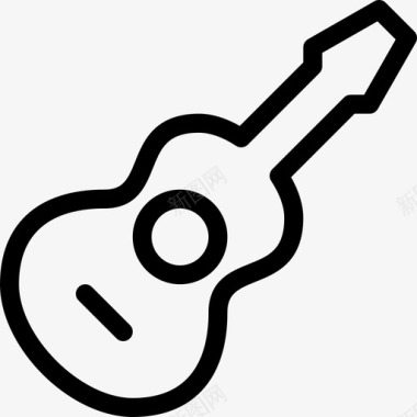 吉他乐器3线性图标图标