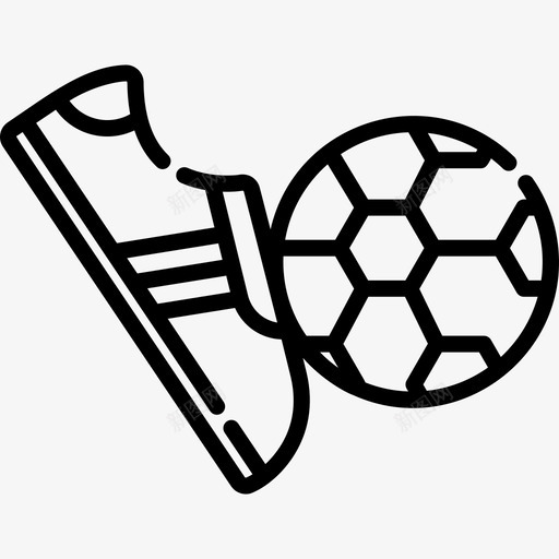 足球英格兰6直线型图标svg_新图网 https://ixintu.com 直线型 英格兰6 足球