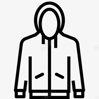 连帽衫服装时尚图标图标