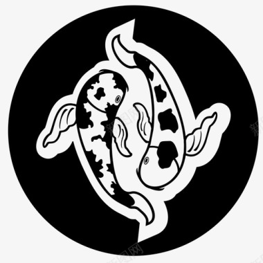 锦鲤鱼动物装饰鱼图标图标