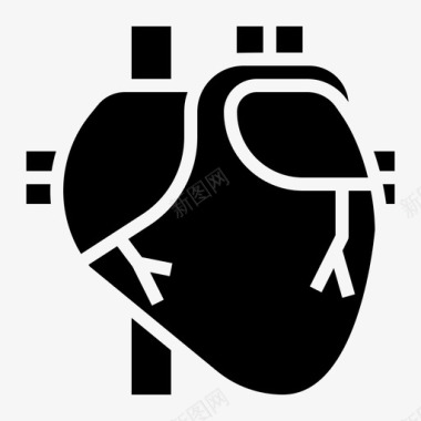 心脏人器官图标图标