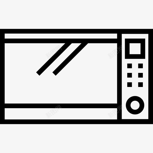 微波炉家庭3线性图标svg_新图网 https://ixintu.com 家庭3 微波炉 线性