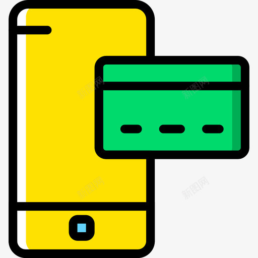 智能手机移动功能黄色图标svg_新图网 https://ixintu.com 智能手机 移动功能 黄色